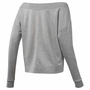 Reebok Yoga Pullover Sweatshirt Damen - Grau - DE 762-JHW